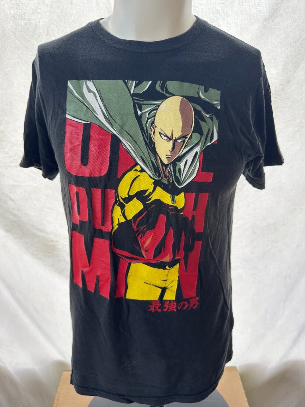 One Punch Man Saitama Garou Genos Men's Black T Shirt Size Medium Viz Media